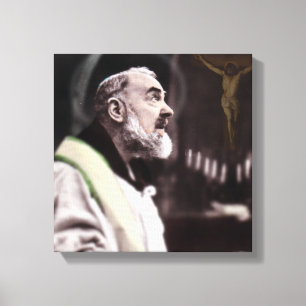固まりを祝うST PADRE PIO キャンバスプリント
