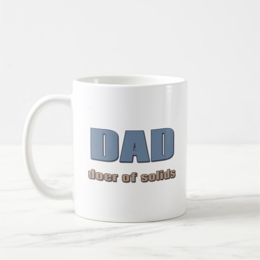固体を成し遂げる人: DAD コーヒーマグ コーヒーマグカップ (左)