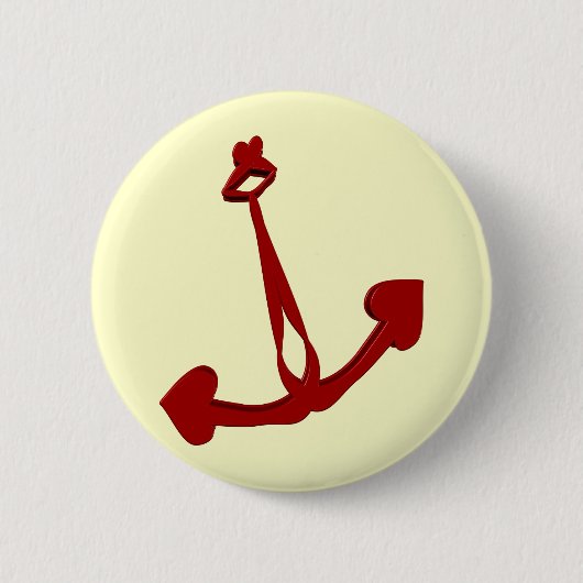 固定されたハートボタン 缶バッジ (正面)