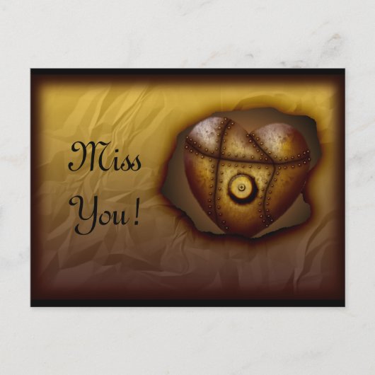 固定されたハート、カスタマイズ可能なポストカード ポストカード (正面)