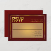 固定された貝殻の航海のな結婚式|バーガンディ 出欠カード (正面/裏面)