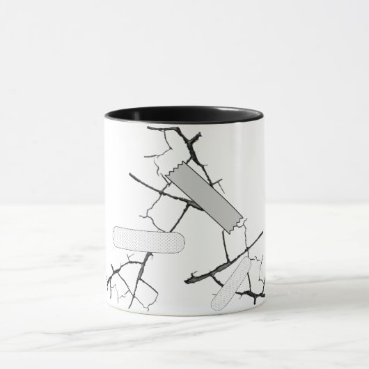 固定それ! 割れたマグ マグカップ (中央)