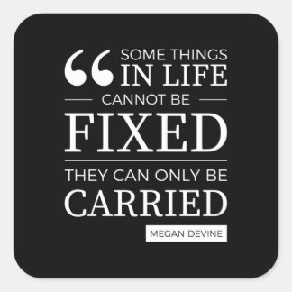 固定できないステッカーのセット引用文 スクエアシール