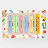 固定カラフル先生教室の規則 横断幕 (横)