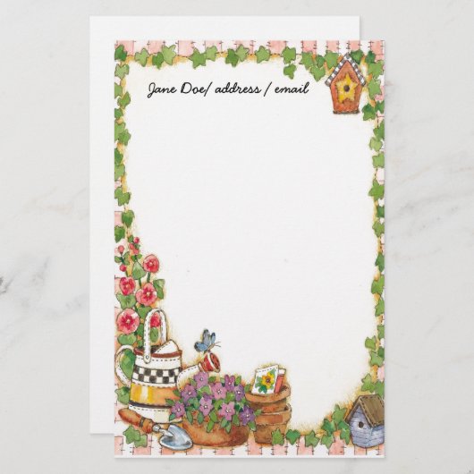 固定パーソナライズされた 便箋 (正面/裏面)