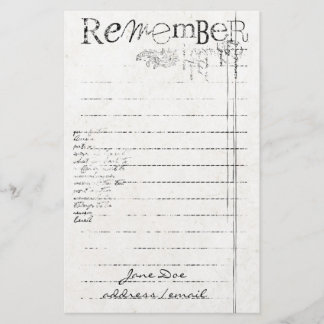 固定パーソナライズされた 便箋