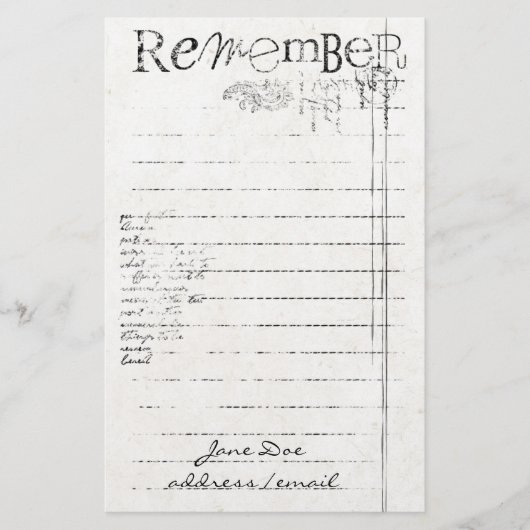 固定パーソナライズされた 便箋 (正面)