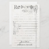 固定パーソナライズされた 便箋 (正面/裏面)