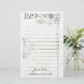 固定パーソナライズされた 便箋 (スタンド正面)