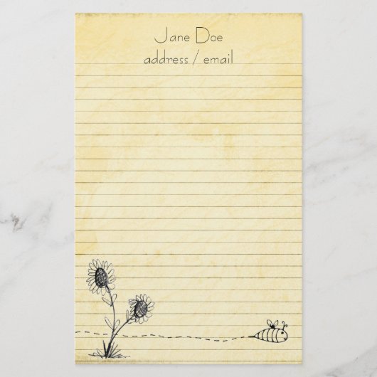 固定パーソナライズされた 便箋 (正面)