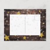 固定写真ライン | ウッド&金ゴールドクリスマス ポストカード (裏面)