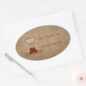 固定初期のシール 楕円形シール (封筒)