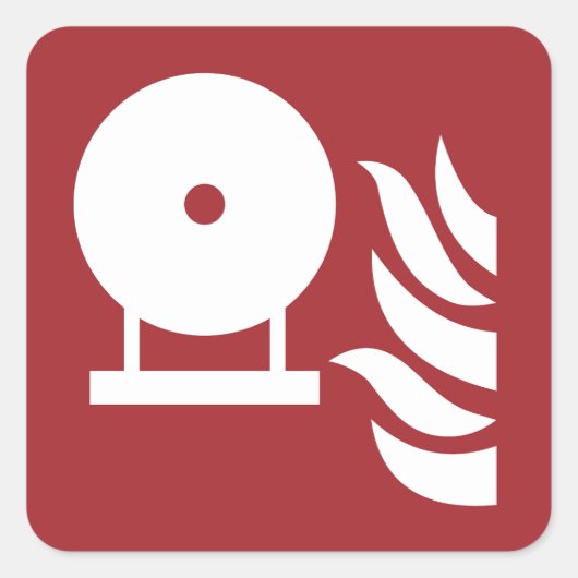 固定式消火器ボトル安全標識 スクエアシール (正面)