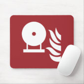 固定式消火器ボトル安全標識 マウスパッド (マウス)