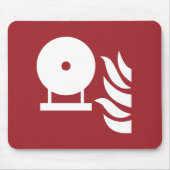 固定式消火器ボトル安全標識 マウスパッド (正面)