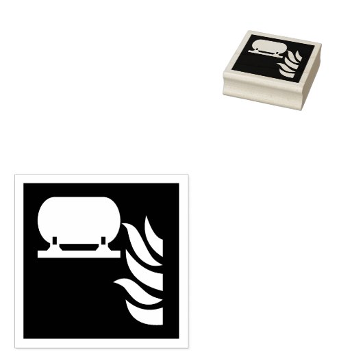 固定式消火器設置安全標識 ラバースタンプ (押印)