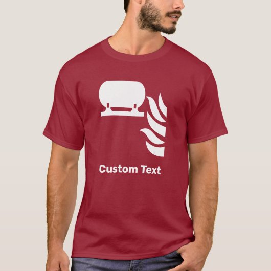 固定式消火器設置安全標識 Tシャツ (正面)