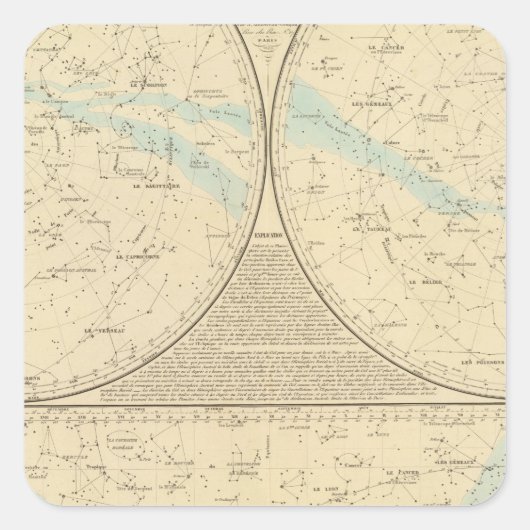 固定星図 スクエアシール (正面)