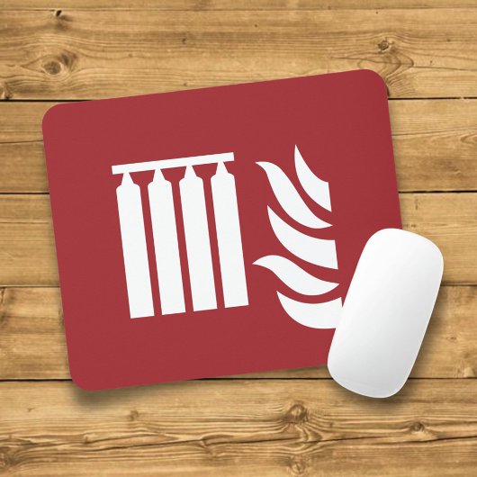 固定消火バッテリー安全標識 マウスパッド