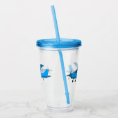 固定翼航空機の漫画イラストレーション アクリルタンブラー (左)