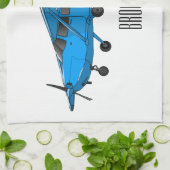 固定翼航空機の漫画イラストレーション キッチンタオル (折り畳み)