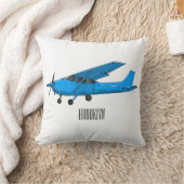 固定翼航空機の漫画イラストレーション クッション (ブランケット)