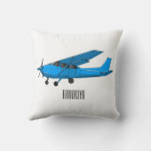 固定翼航空機の漫画イラストレーション クッション (裏面)