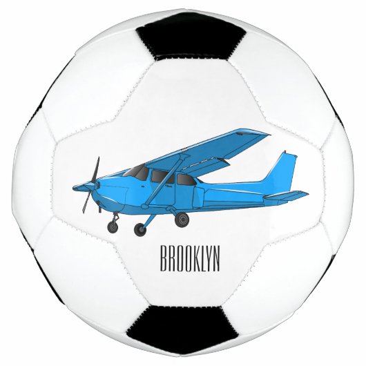 固定翼航空機の漫画イラストレーション サッカーボール (正面)