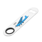 固定翼航空機の漫画イラストレーション スピード栓抜き (正面アングル)