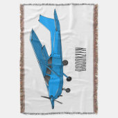 固定翼航空機の漫画イラストレーション スローブランケット (正面縦)