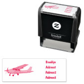 固定翼航空機の漫画イラストレーション セルフインキングスタンプ (インサイチュ)