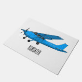 固定翼航空機の漫画イラストレーション ドアマット (アングル)