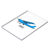 固定翼航空機の漫画イラストレーション ノートブック (左側)