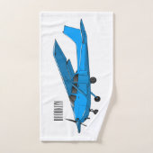 固定翼航空機の漫画イラストレーション バスタオルセット (ハンドタオル)
