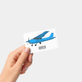 固定翼航空機の漫画イラストレーション バッジ (手持ち)