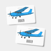 固定翼航空機の漫画イラストレーション バッジ (正面＆裏面)