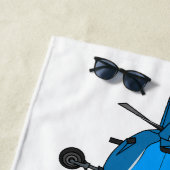 固定翼航空機の漫画イラストレーション ビーチタオル (インサイチュ)