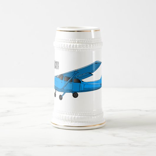 固定翼航空機の漫画イラストレーション ビールジョッキ (中央)