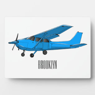 固定翼航空機の漫画イラストレーション フォトプラーク