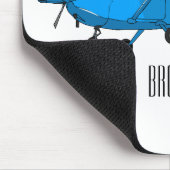 固定翼航空機の漫画イラストレーション マウスパッド (コーナー)