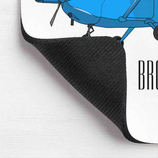 固定翼航空機の漫画イラストレーション マウスパッド (コーナー)