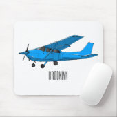 固定翼航空機の漫画イラストレーション マウスパッド (マウス)