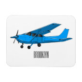 固定翼航空機の漫画イラストレーション マグネット (横)