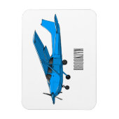 固定翼航空機の漫画イラストレーション マグネット (縦)