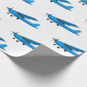 固定翼航空機の漫画イラストレーション ラッピングペーパー (角)