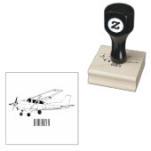 固定翼航空機の漫画イラストレーション ラバースタンプ (押印)