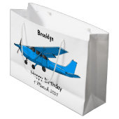 固定翼航空機の漫画イラストレーション ラージペーパーバッグ (正面アングル)