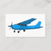 固定翼航空機の漫画イラストレーション 名刺 (裏面)