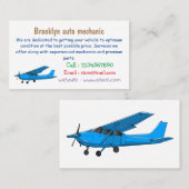 固定翼航空機の漫画イラストレーション 名刺 (正面/裏面)