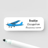 固定翼航空機の漫画イラストレーション 名札 (インサイチュ)